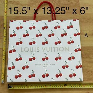 Louis Vuitton Takashi Murakami Cherry Paper Shopping Bag 15.5" x 13.25" x 6" [A]
